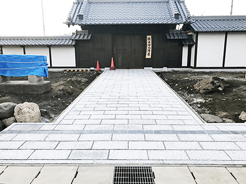 石畳の施工